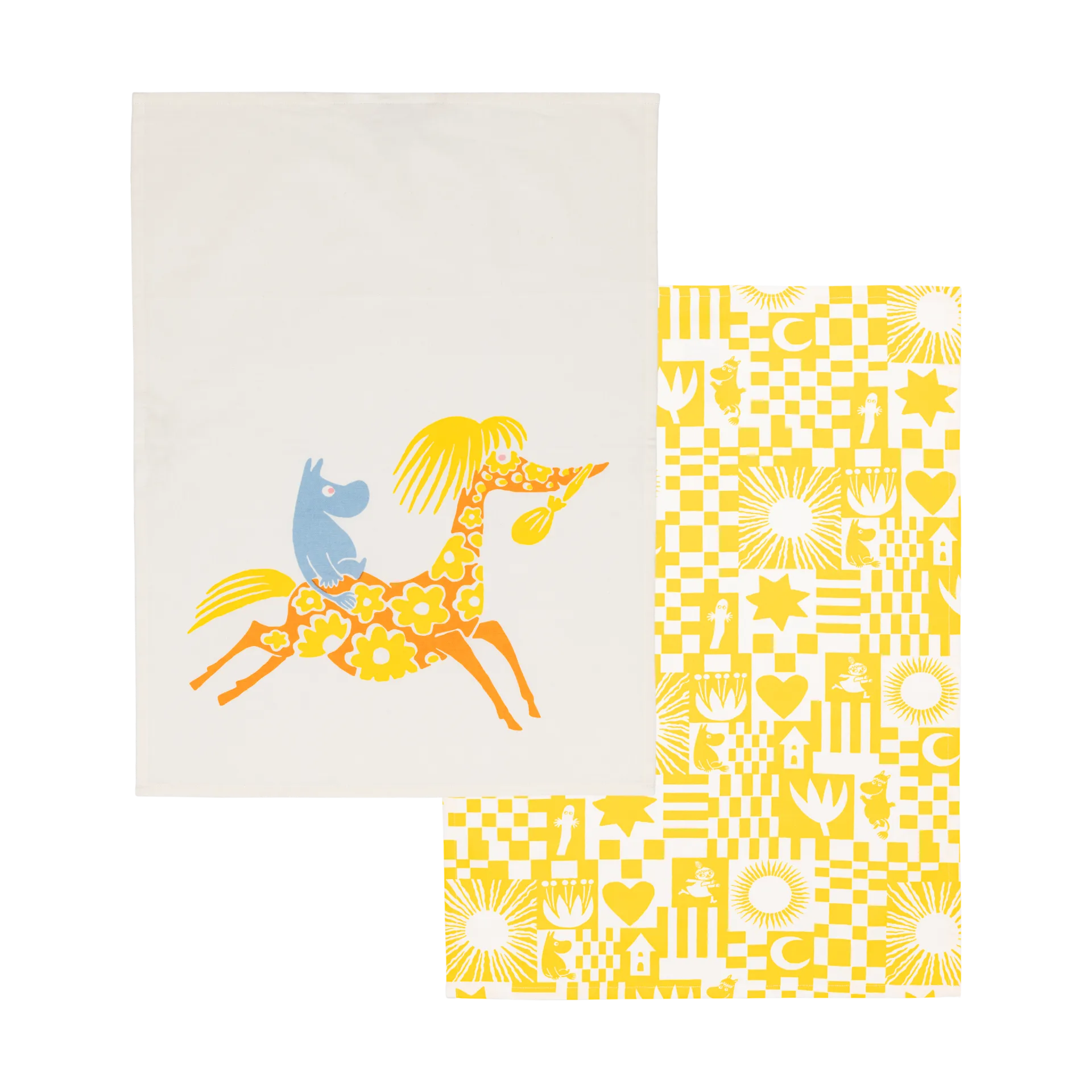 Strofinaccio da cucina Party Mumin 50x70 cm 2 pezzi, Giallo Moomin Arabia