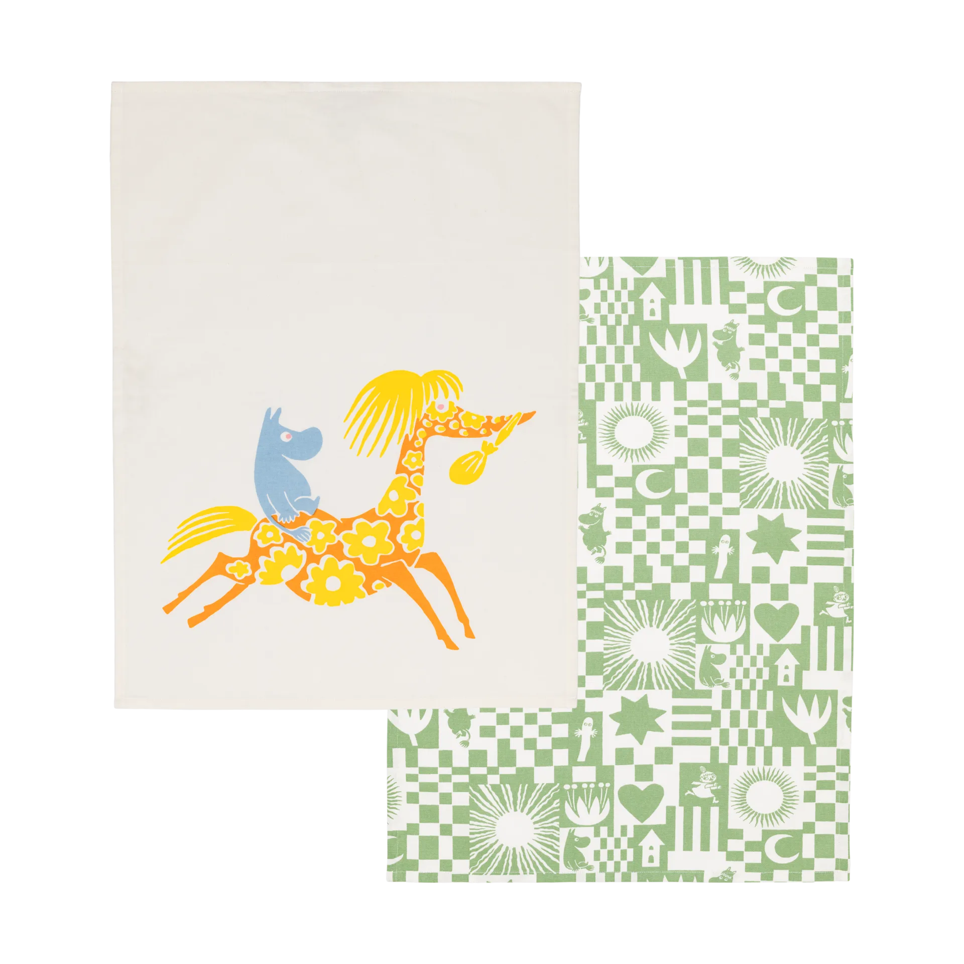 Strofinaccio da cucina Party Mumin 50x70 cm 2 pezzi, Verde Moomin Arabia