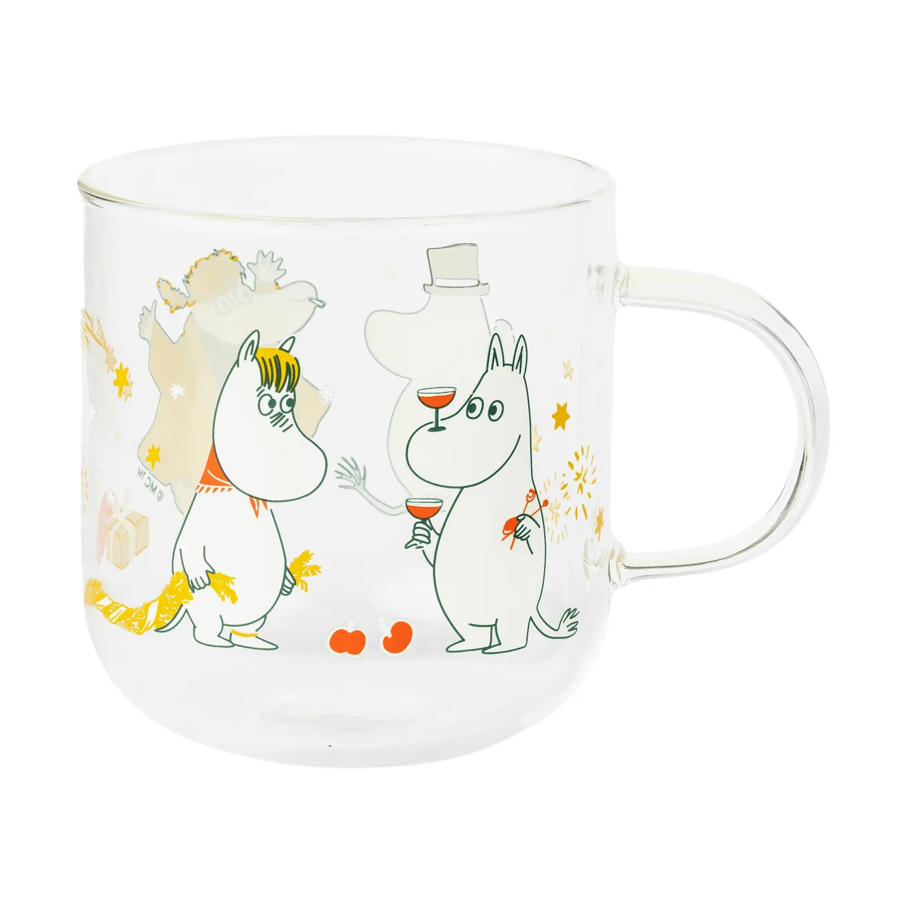Tazza in vetro Mumin, Regalo d’amore, 30 cl, confezione da 2 Moomin Arabia