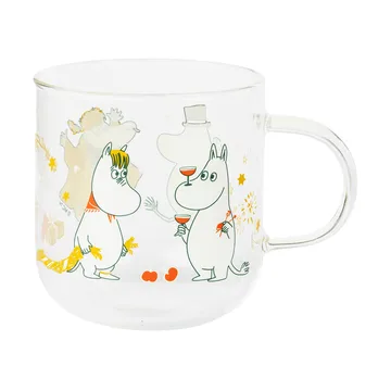 Tazza in vetro Mumin - Regalo d’amore, 30 cl, confezione da 2 - Moomin Arabia