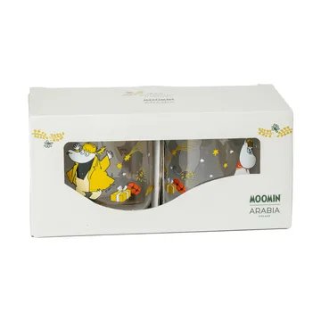 Tazza in vetro Mumin - Regalo d’amore, 30 cl, confezione da 2 - Moomin Arabia