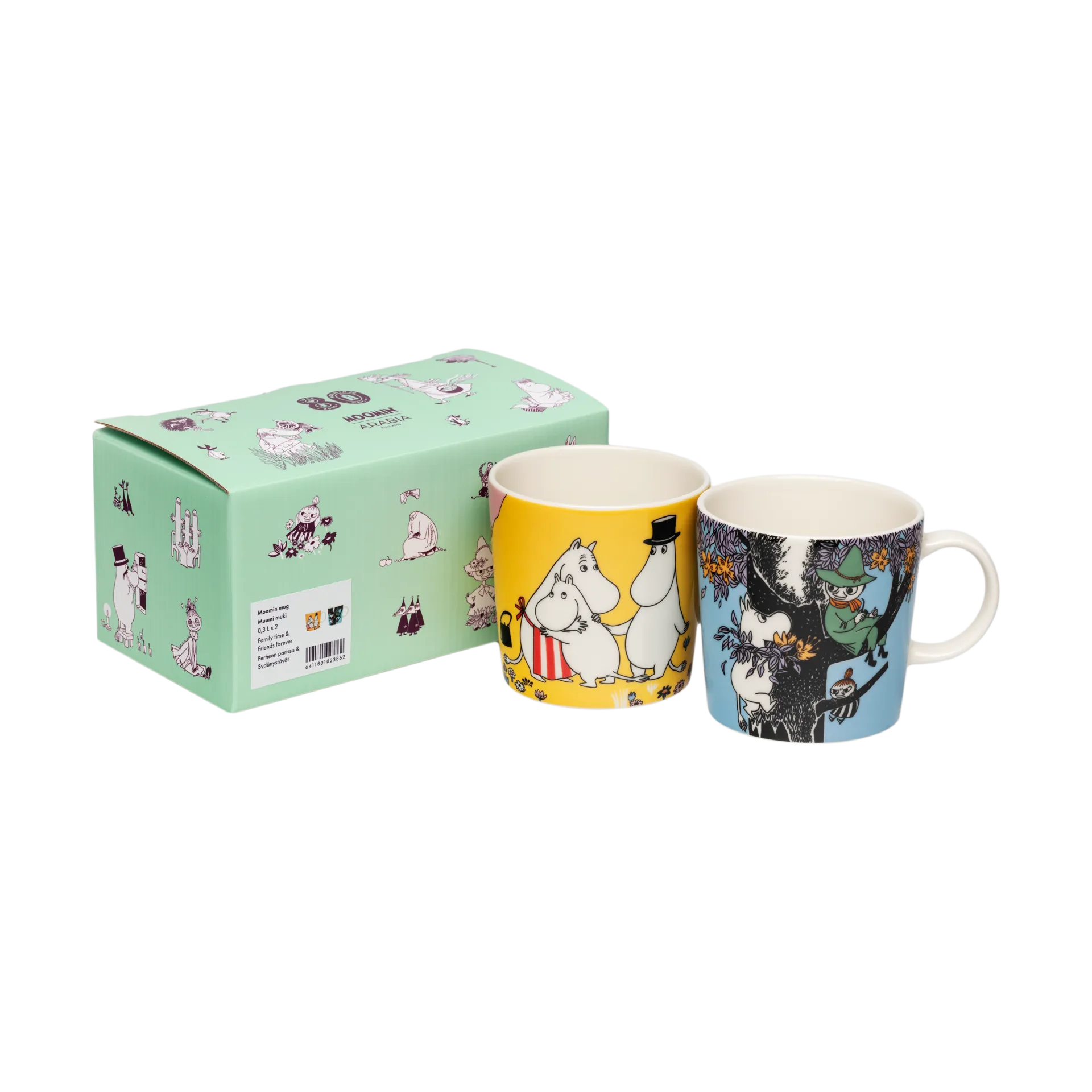 Tazza Mumin Famiglia e amici per sempre 2 pezzi, 30 cl Moomin Arabia