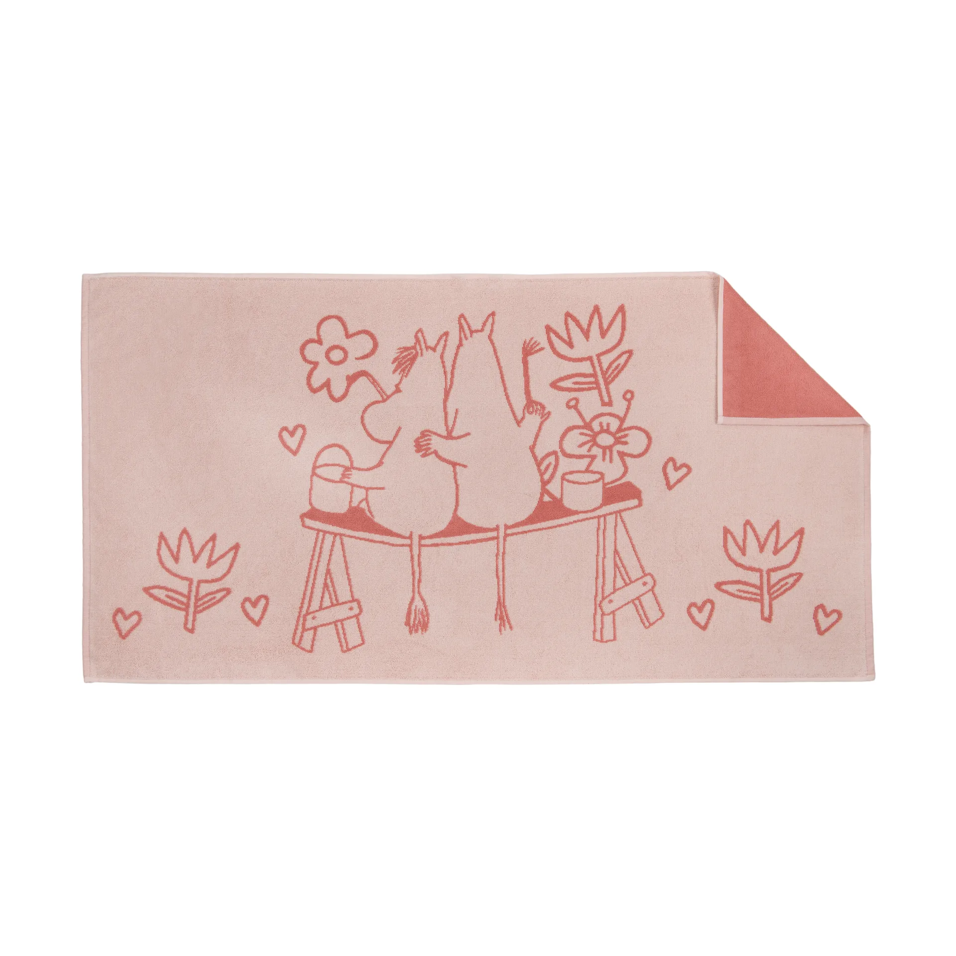 Telo da bagno Mumin 70x140 cm, Amore rosa Moomin Arabia