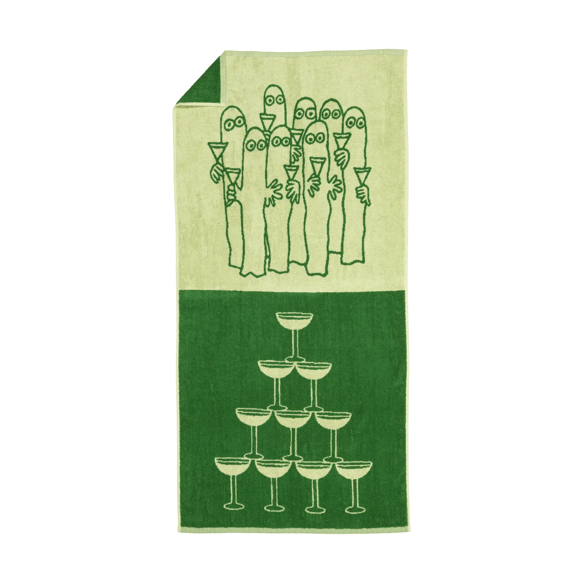 Telo da bagno Mumin 70x140 cm, Hattifnattarna, verde Moomin Arabia