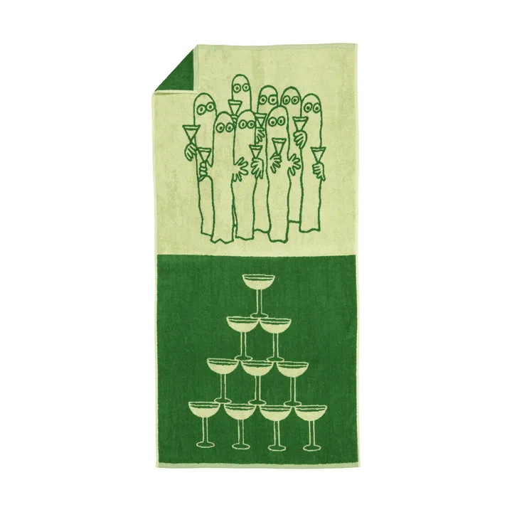 Telo da bagno Mumin 70x140 cm - Hattifnattarna, verde - Moomin Arabia