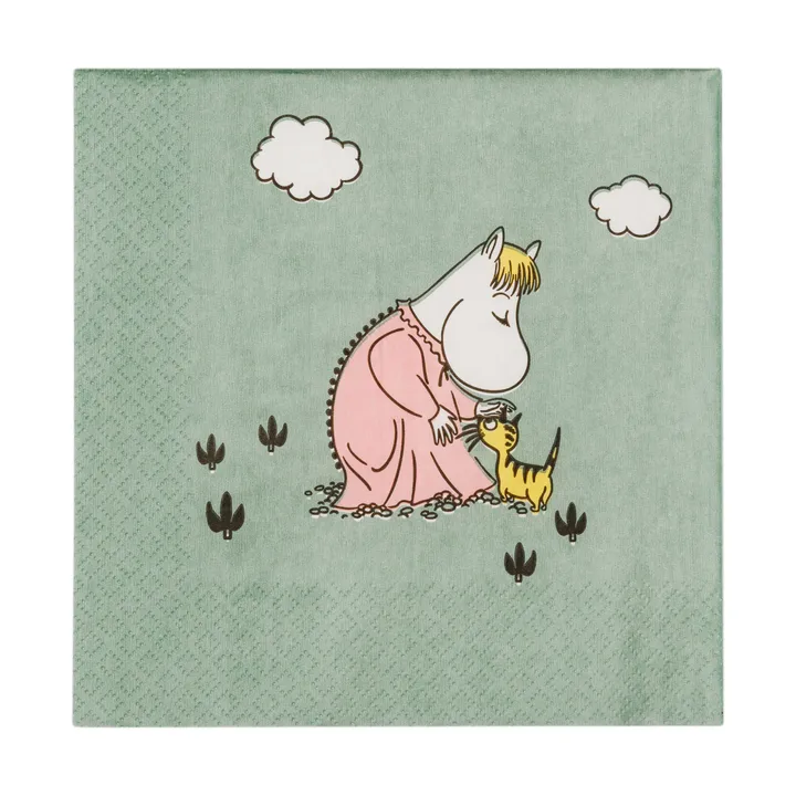 Tovagliolo di carta Mumin Cura affettuosa 33x33 cm - Confezione da 20 - Moomin Arabia