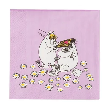 Tovagliolo di carta Mumin innamorati 33x33 cm - Confezione da 20 - Moomin Arabia