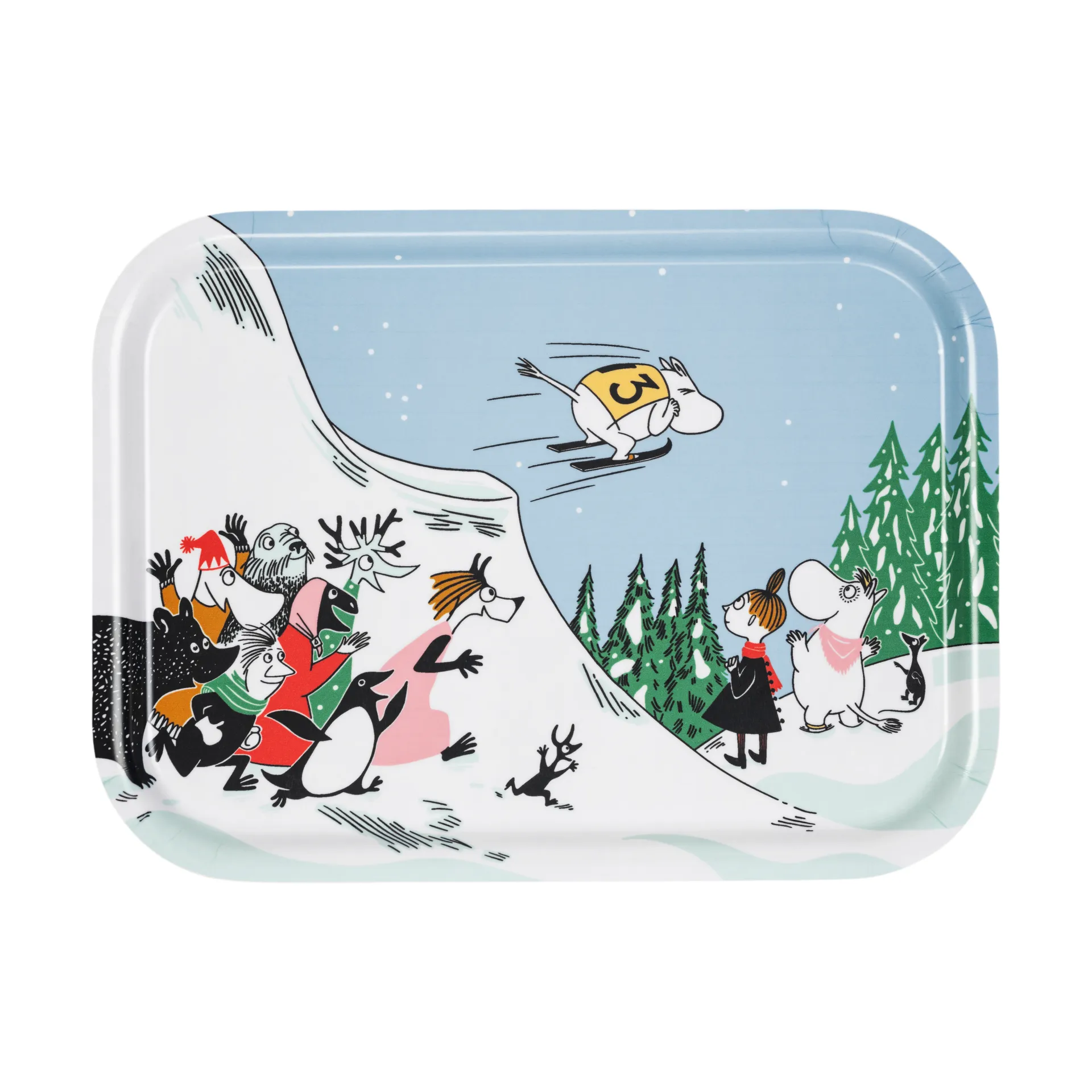 Vassoio Moomin 27x20 cm, Ski jumping Moomin Arabia