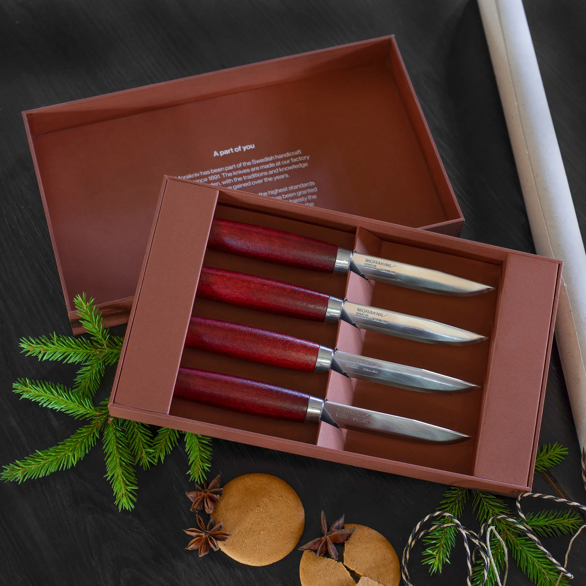 Coltello da bistecca Morakniv Classic confezione da 4, rosso Morakniv