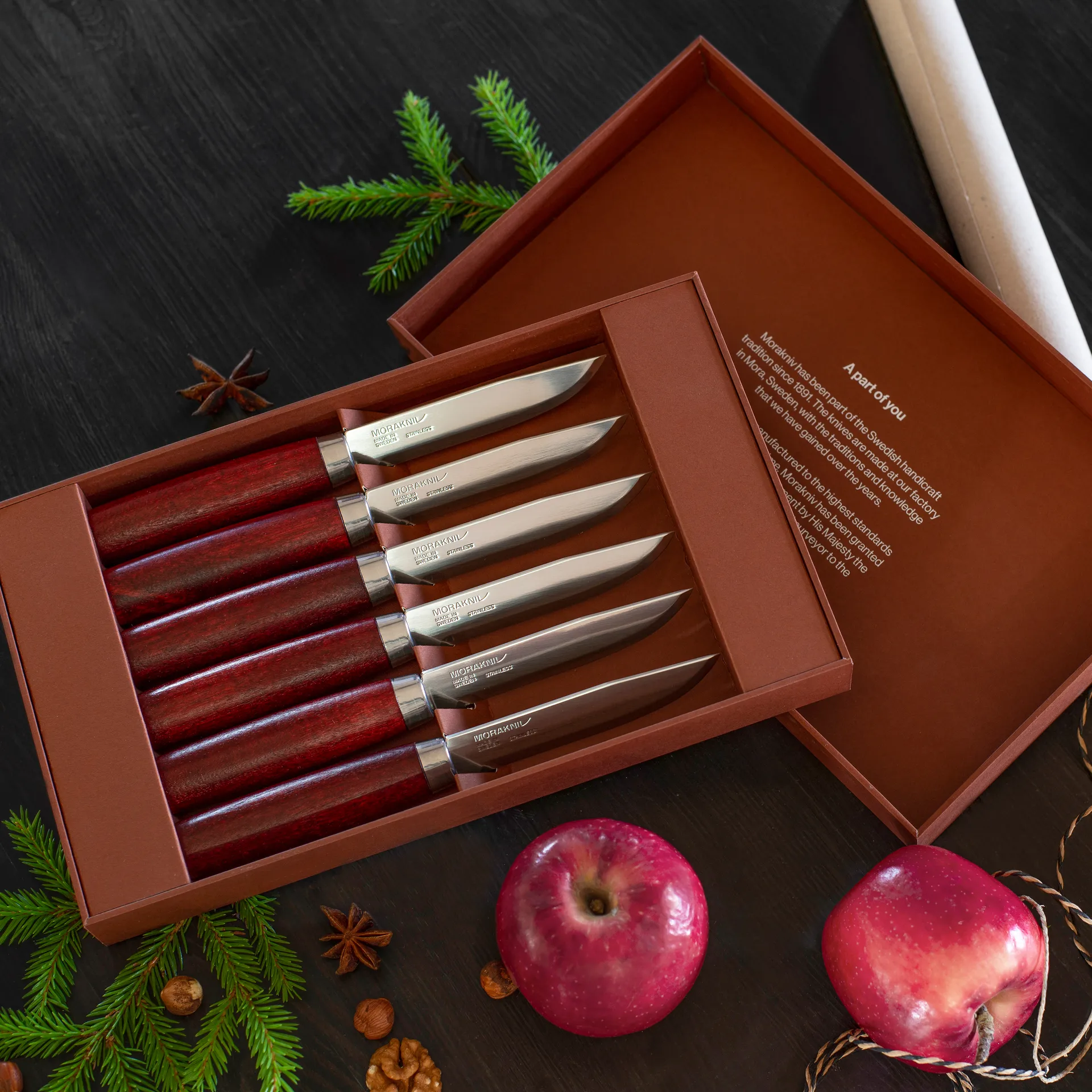 Coltello da bistecca Morakniv Classic confezione da 6, rosso Morakniv