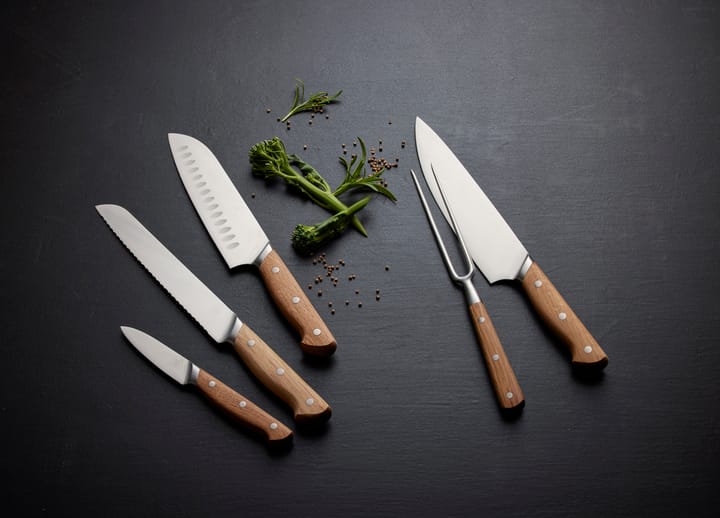 Coltello da cucina "Foresta", 33 cm - acciaio inox, rovere - Morsø