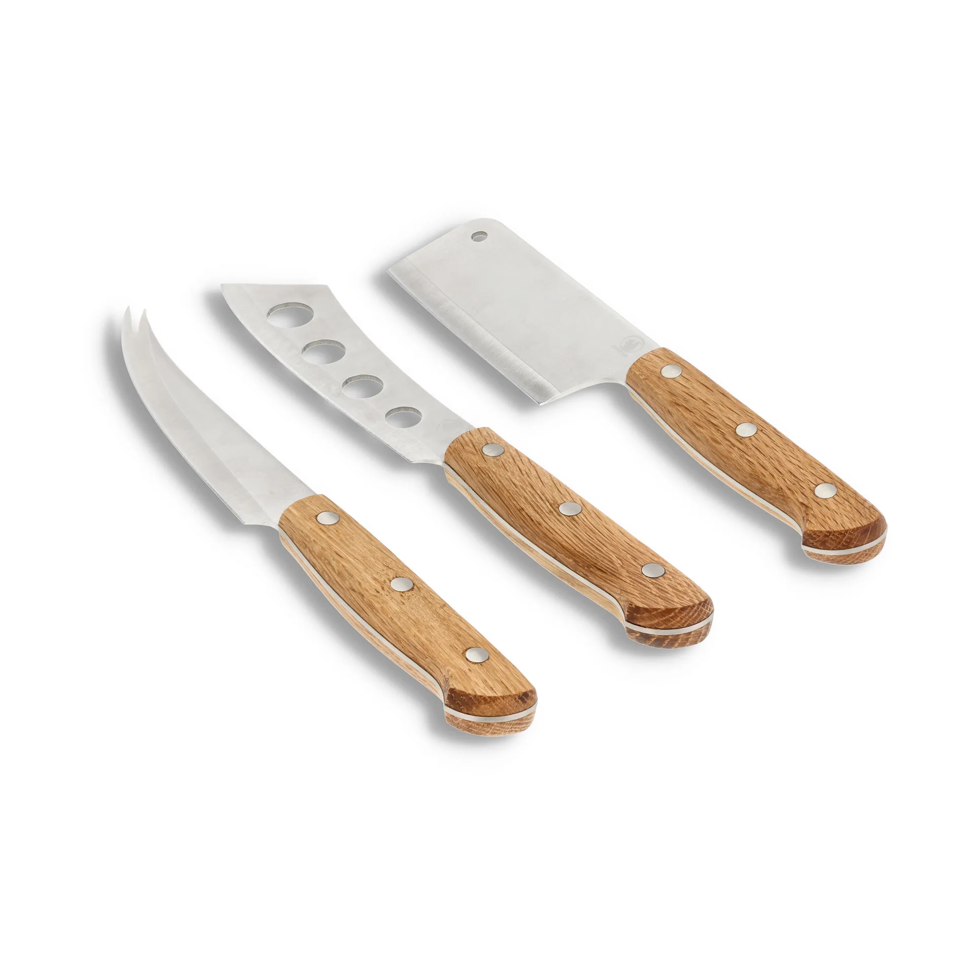 Coltello da formaggio Foresta ostkniv, set da 3, Rovere-acciaio inossidabile Morsø