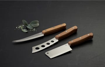 Coltello da formaggio Foresta ostkniv, set da 3 - Rovere-acciaio inossidabile - Morsø