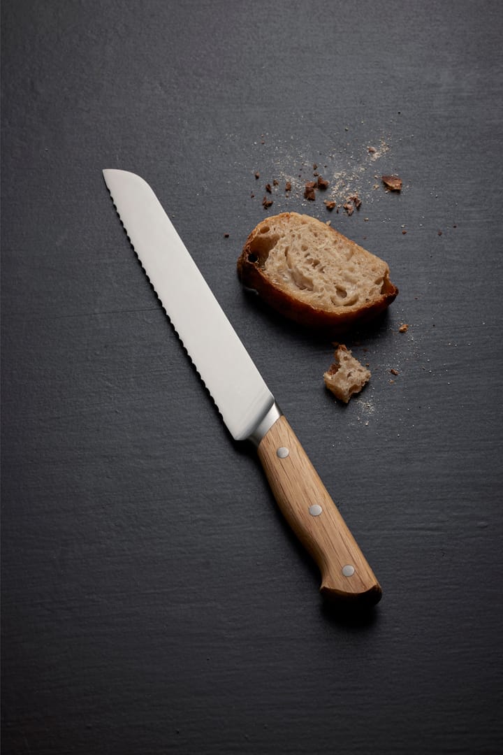 Coltello per il pane Foresta da 32,5 cm - Acciaio inossidabile-rovere - Morsø