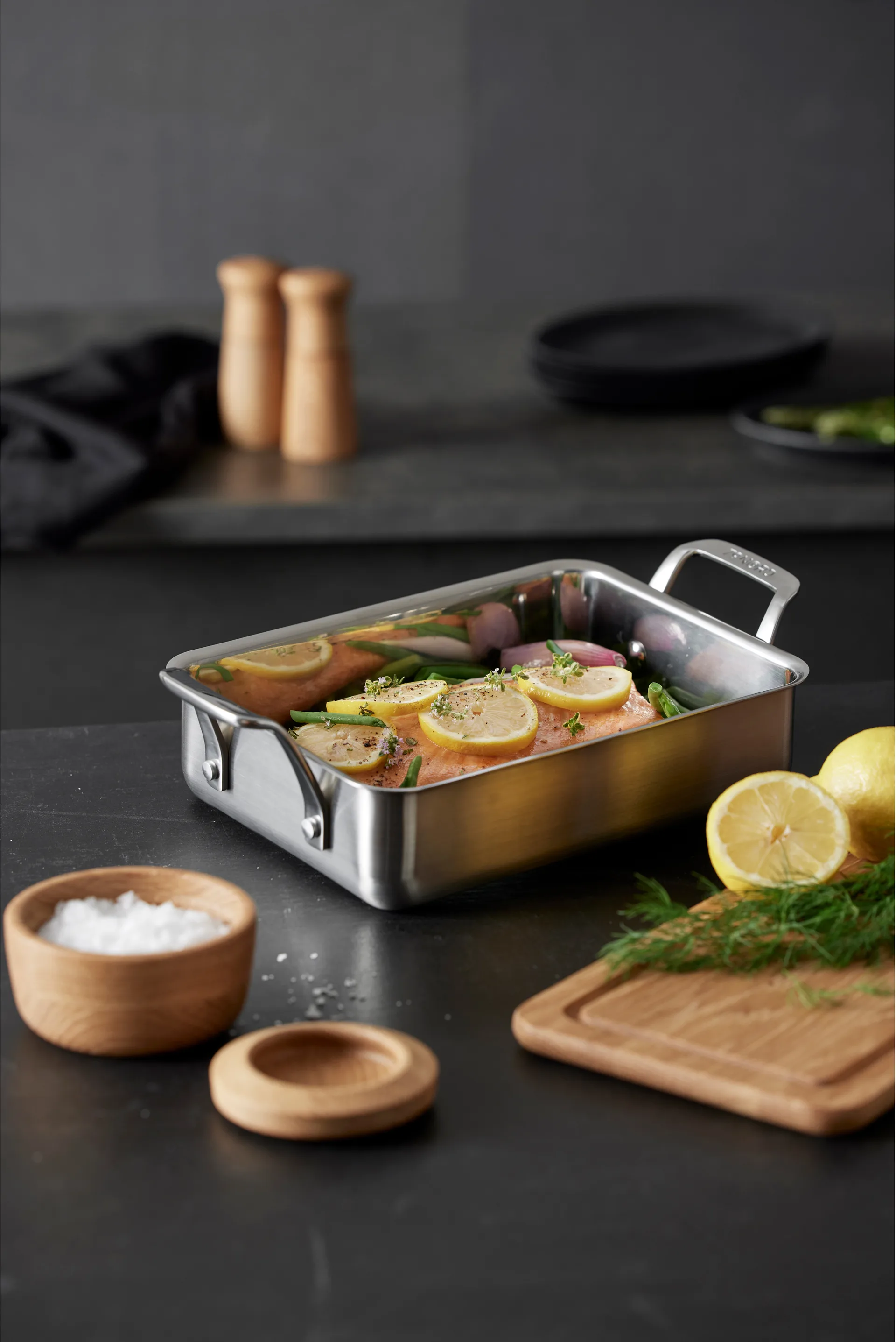 Teglia da forno 79NORD con griglia 40x25x10 cm, Acciaio inossidabile Morsø