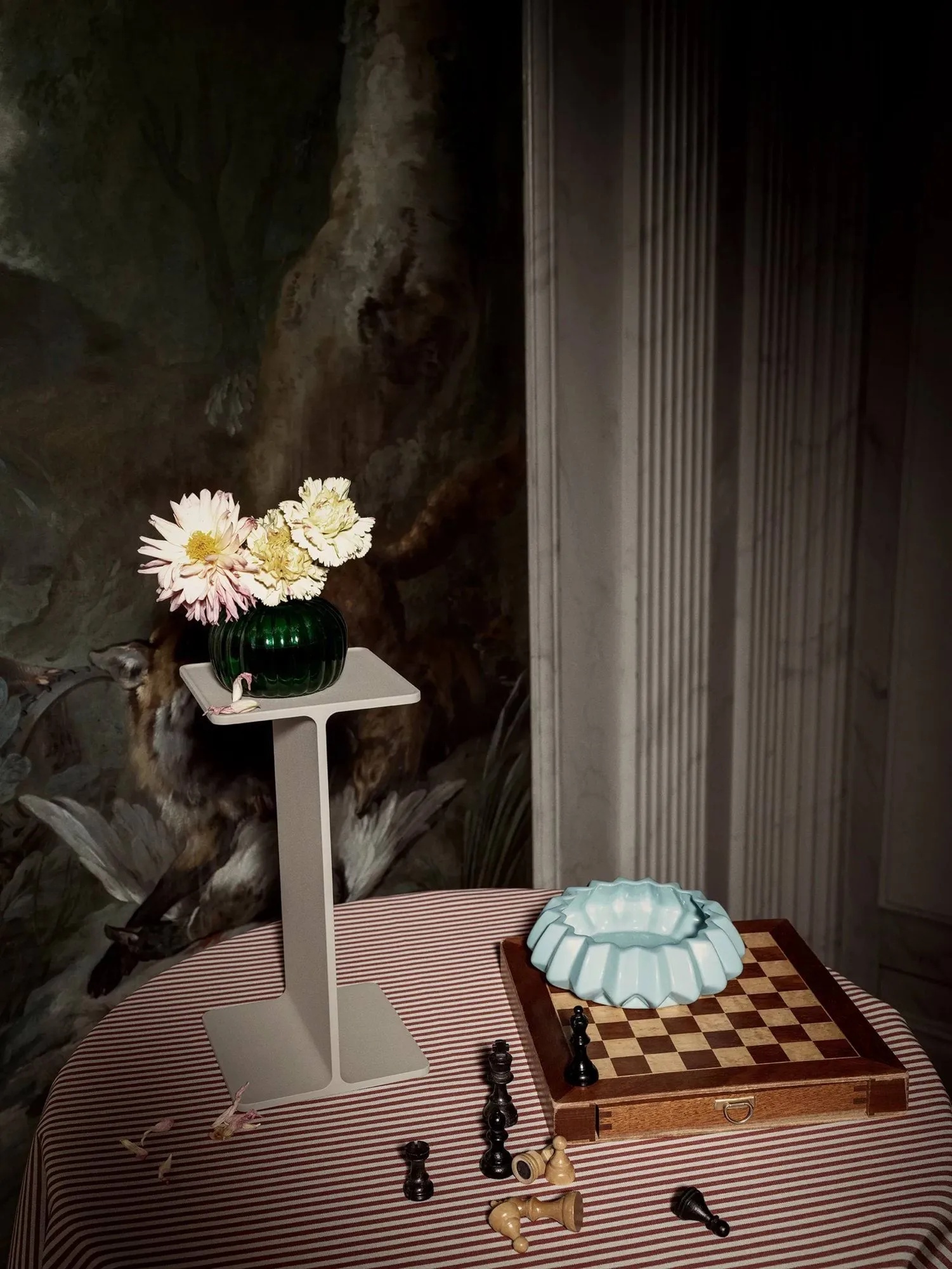Museum Pedestal piedistallo, Marrone scuro, 15x15x30 cm Museum