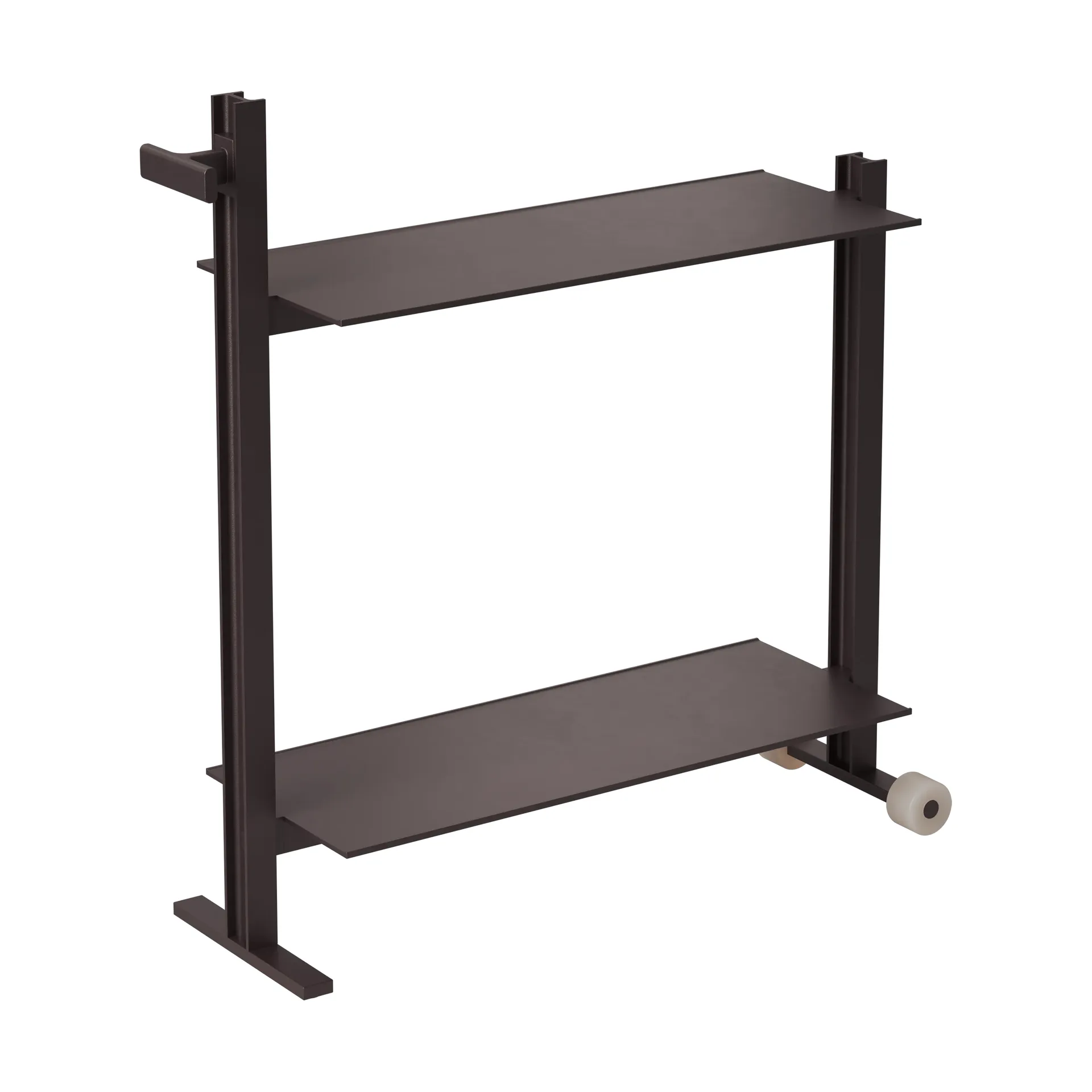 Museum Trolley carrello servera, Marrone scuro, 74,5x77,5x24 cm Museum