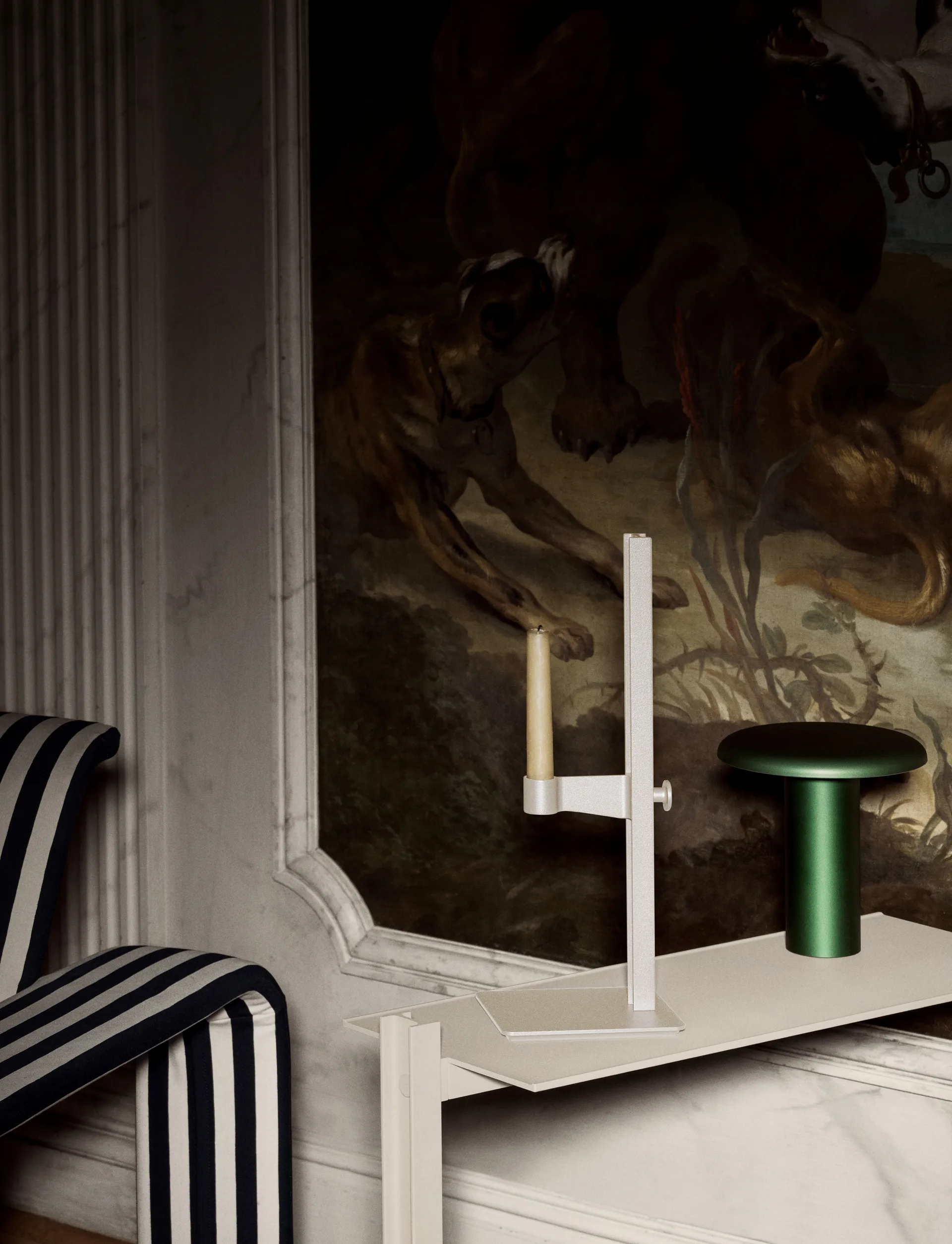 Portacandele Museum, Beige Museum