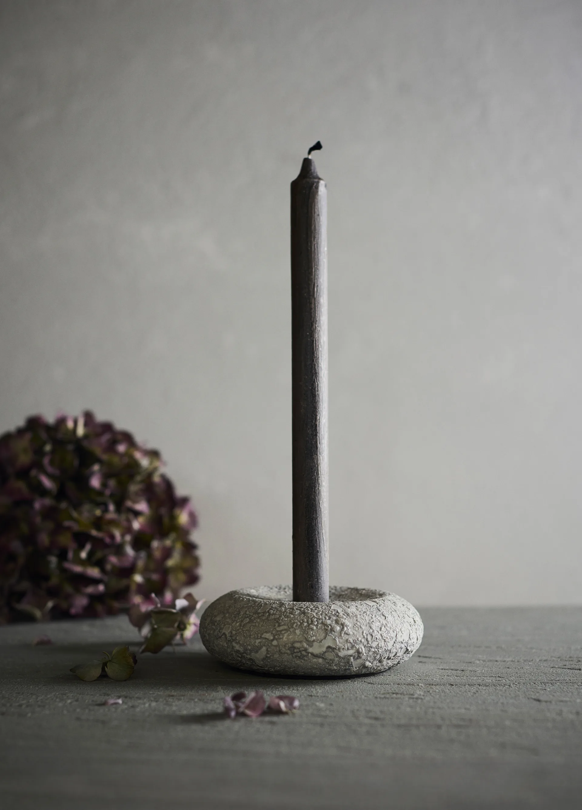 Portacandele Luna, Grey, Ø13x4,8 cm MUUBS