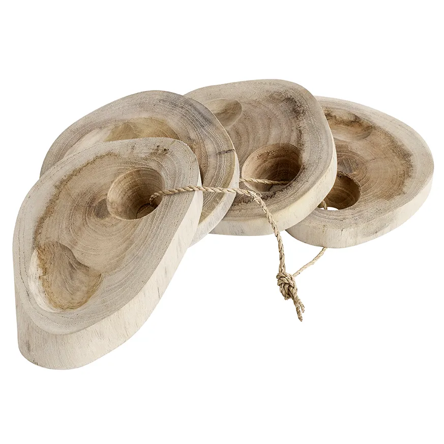 Portauovo Organic confezione da 4, Naturale MUUBS