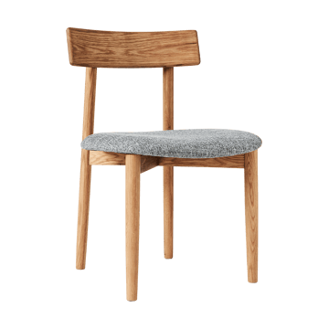 Sedia Tetra con sedile - Tessuto color cemento-rovere oliato naturale - MUUBS
