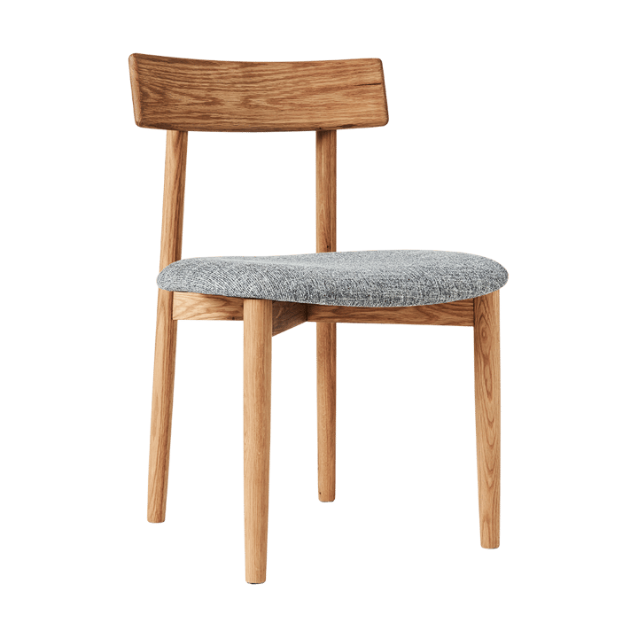 Sedia Tetra con sedile - Tessuto color cemento-rovere oliato naturale - MUUBS