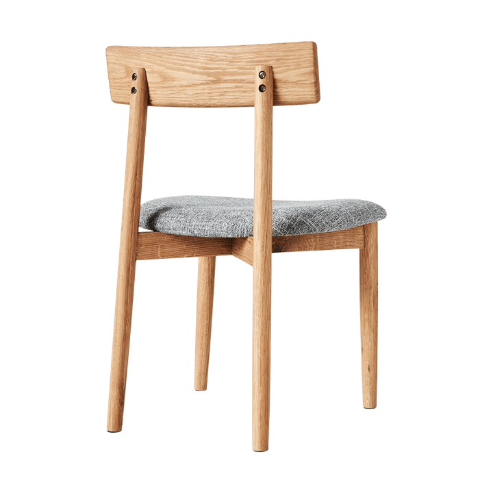 Sedia Tetra con sedile, Tessuto color cemento-rovere oliato naturale MUUBS