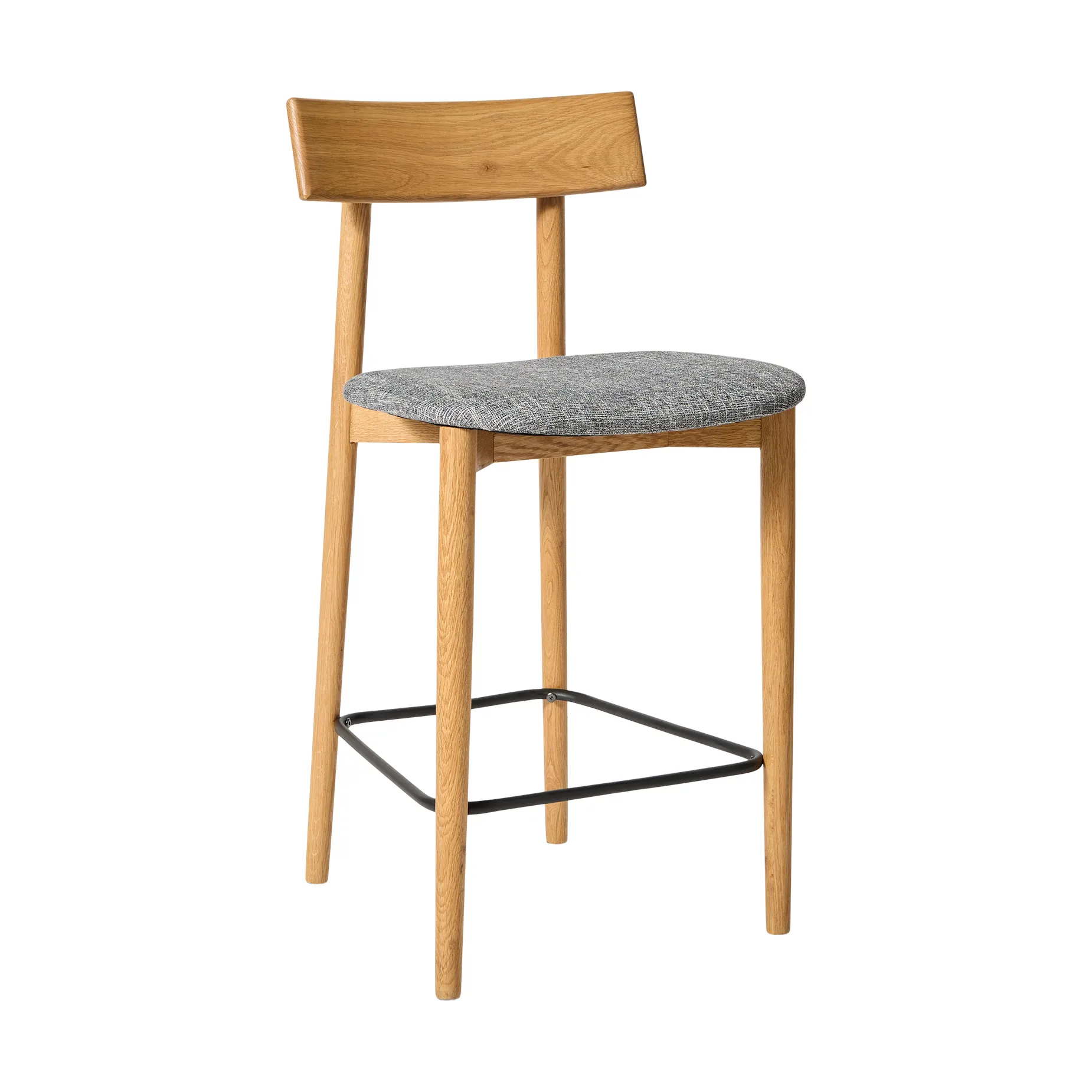 Tetra sgabello bar_x0001_, Tessuto color cemento-rovere oliato naturale MUUBS