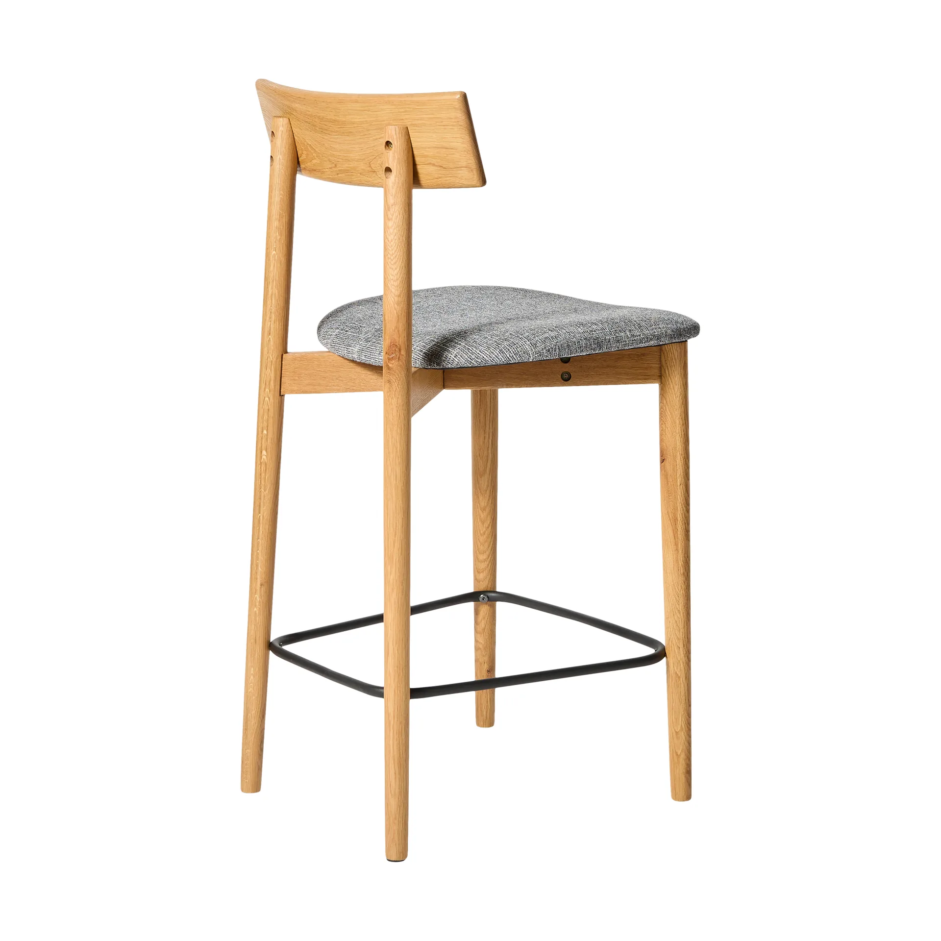Tetra sgabello bar_x0001_, Tessuto color cemento-rovere oliato naturale MUUBS