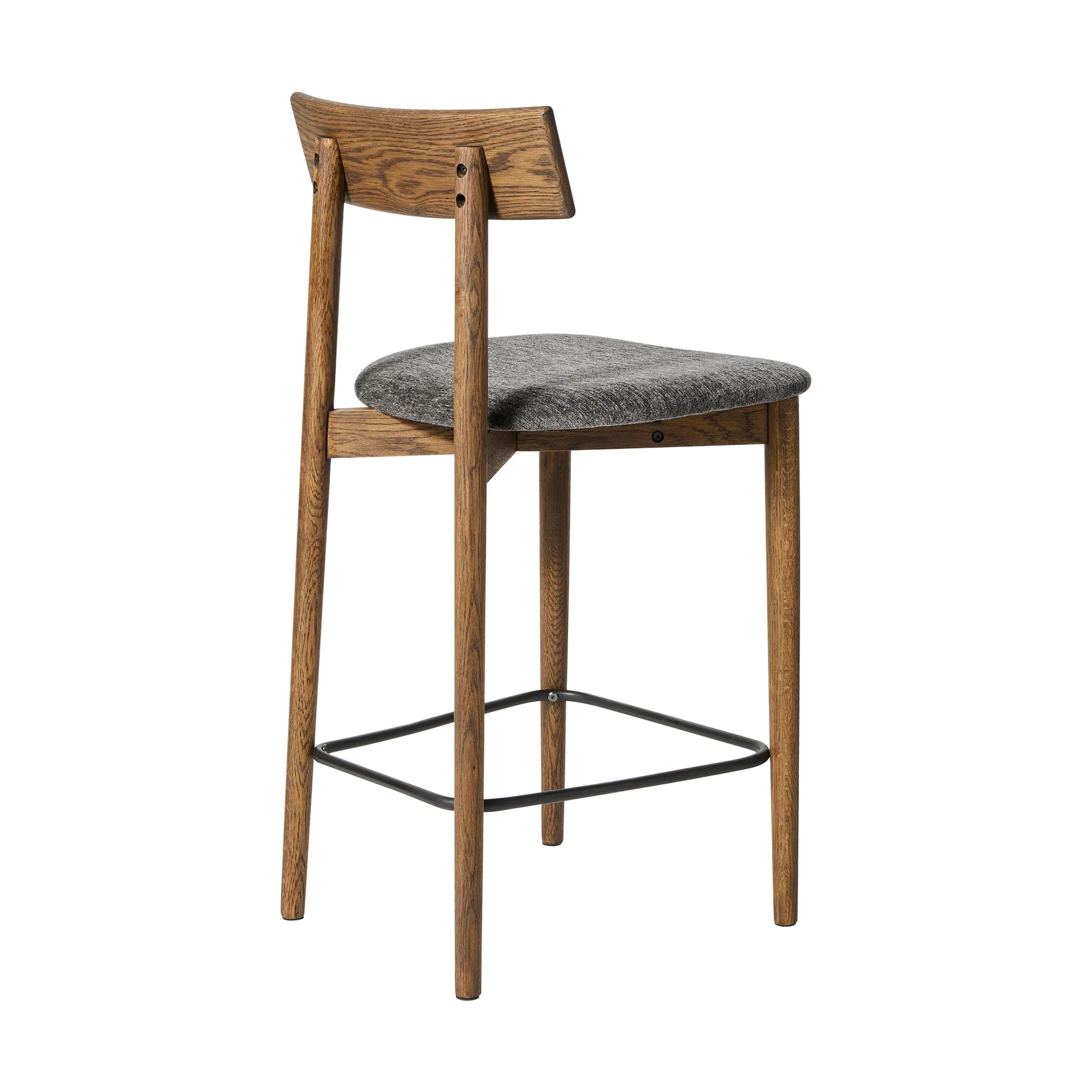 Tetra sgabello bar_x0001_, Tessuto color granito-rovere oliato scuro MUUBS