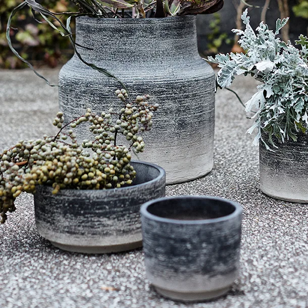 Vaso da fiori Kanji Ø 15 cm, Grigio MUUBS