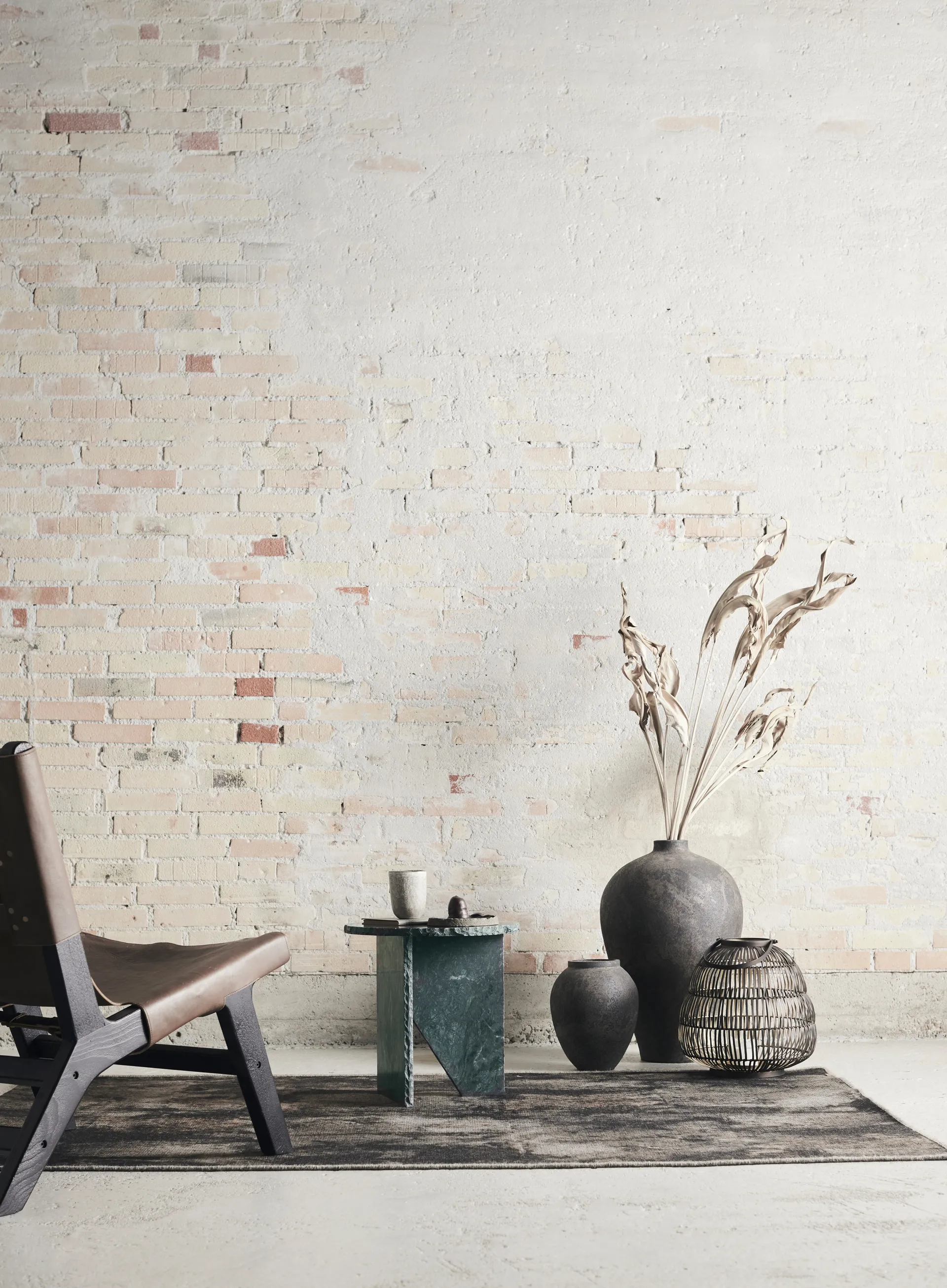 Vaso de flores Memory 60 cm, Marrone/grigio terracotta MUUBS