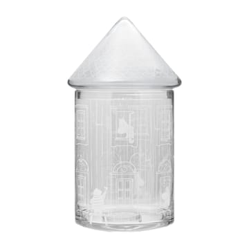 Barattolo di vetro Muminhouse con coperchio, 30,5 cm - Trasparente - Muurla