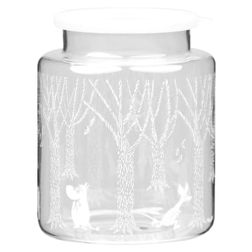 Barattolo in vetro con coperchio in silicone In the Woods 17 cm - trasparente-bianco - Muurla