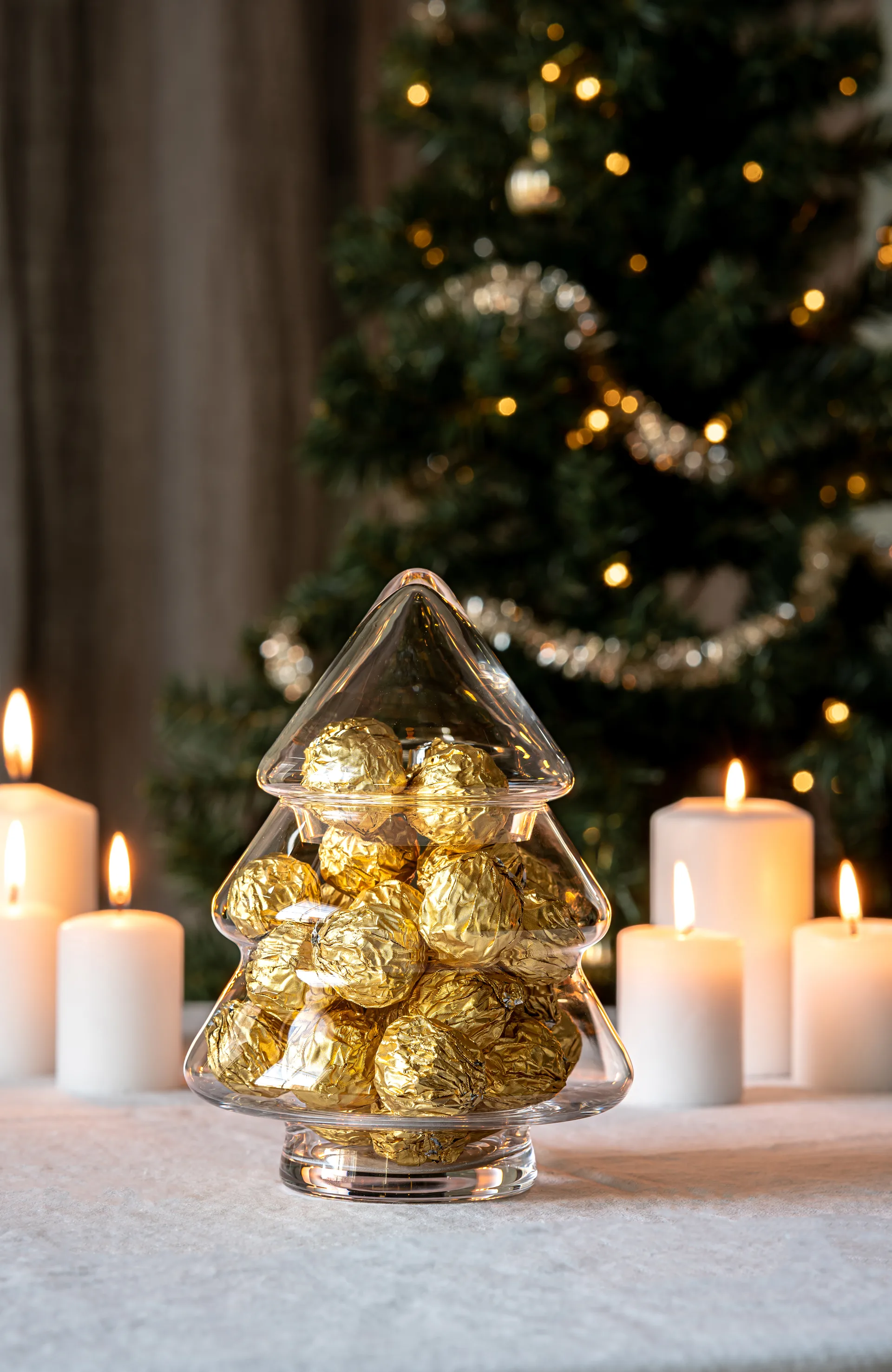 Barattolo in vetro Glass tree con coperchio, 20 cm Muurla