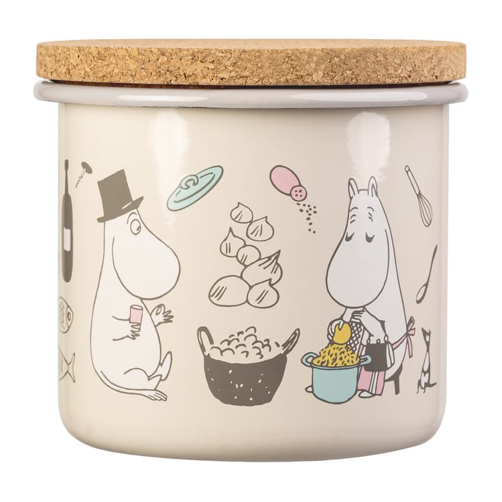 Barattolo Moomin smaltato con tappo di sughero da 1,3 l - Bon Appétit - Muurla