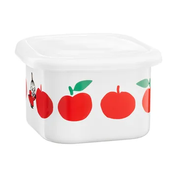 Barattolo smaltato Mumin con coperchio 0,67 L - Joyfull Apples-rosso - Muurla