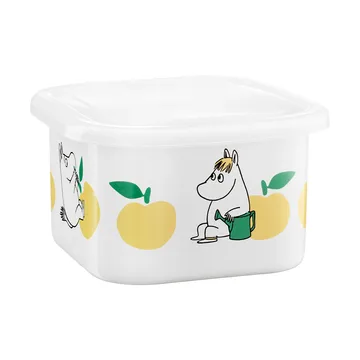 Barattolo smaltato Mumin con coperchio 1 L - Joyfull Apples-giallo - Muurla