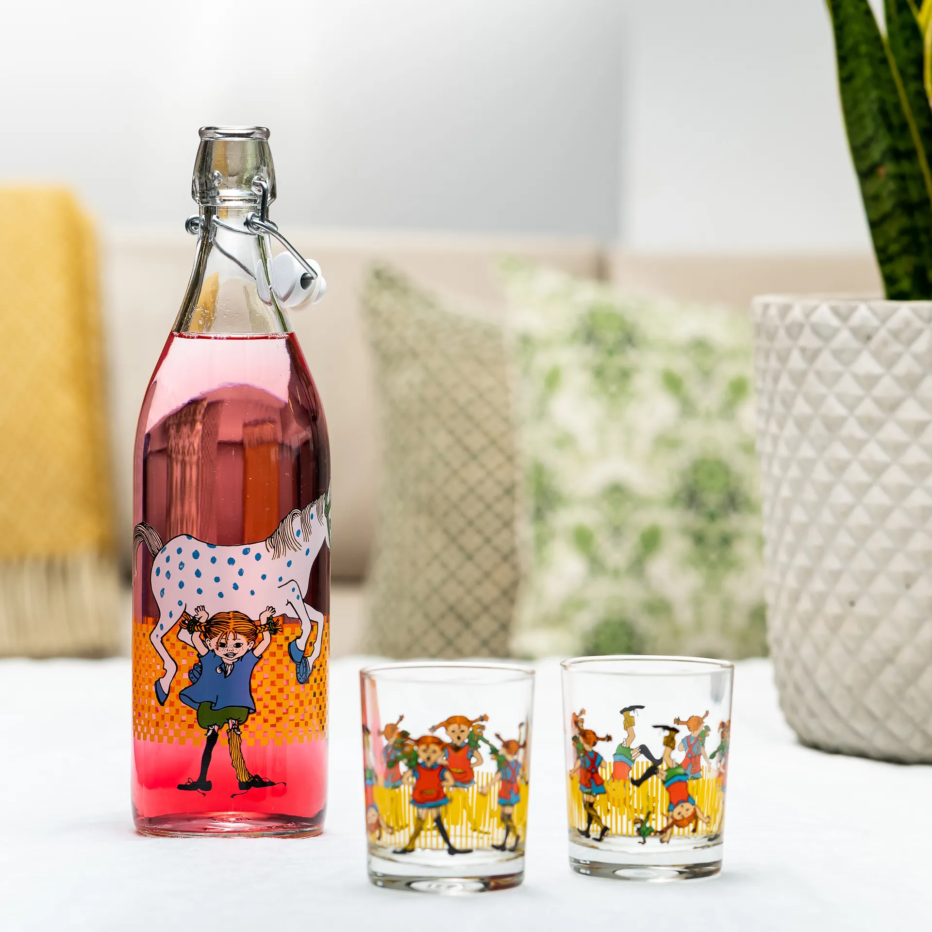 Bicchiere Pippi 2 dl, Multicolore Muurla