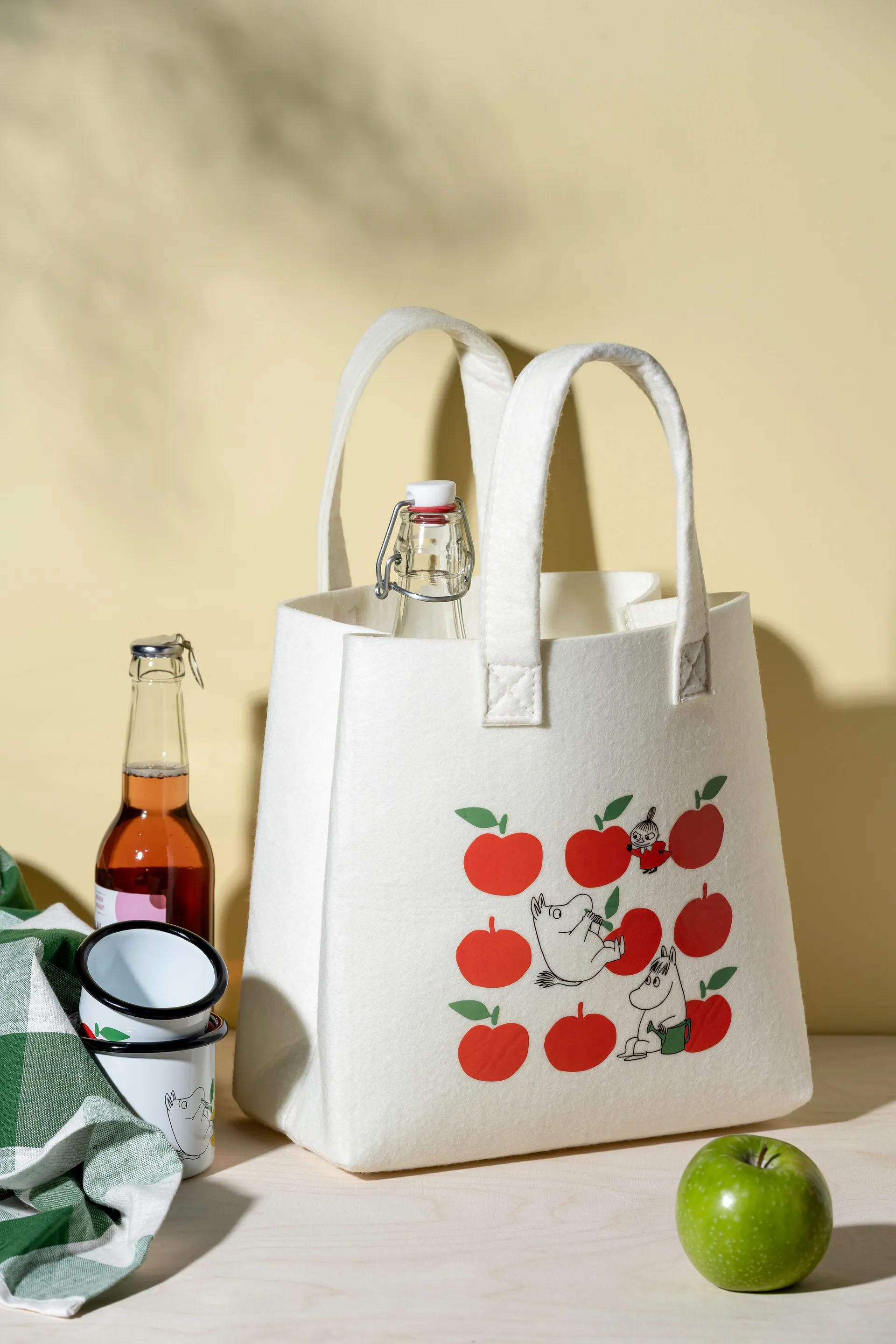 Borsa Mumin Tote Bag 25x25 cm, Joyfull Apples Muurla