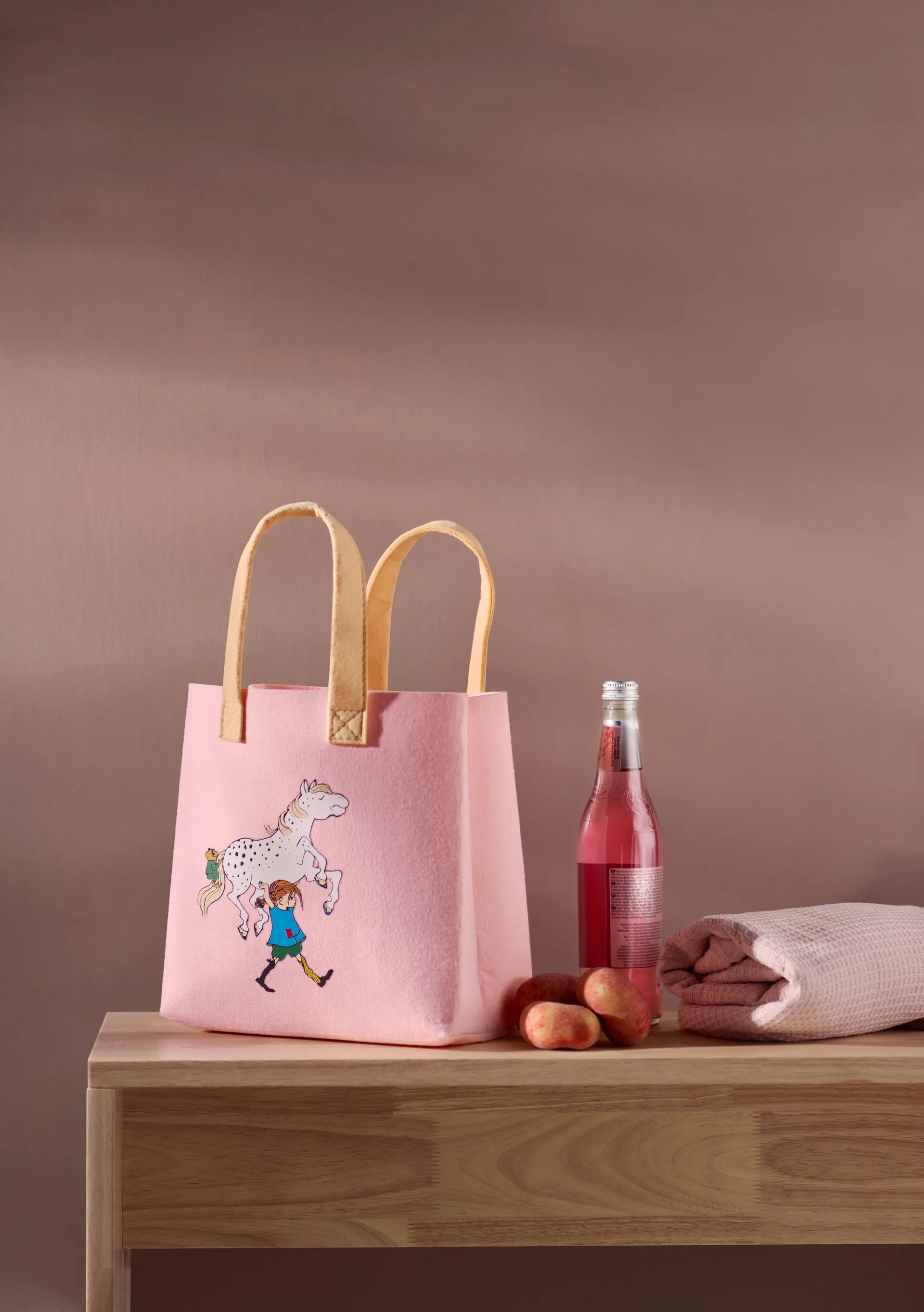 Borsa Pippi Tote 25x25 cm, Pippi and the Horse Muurla