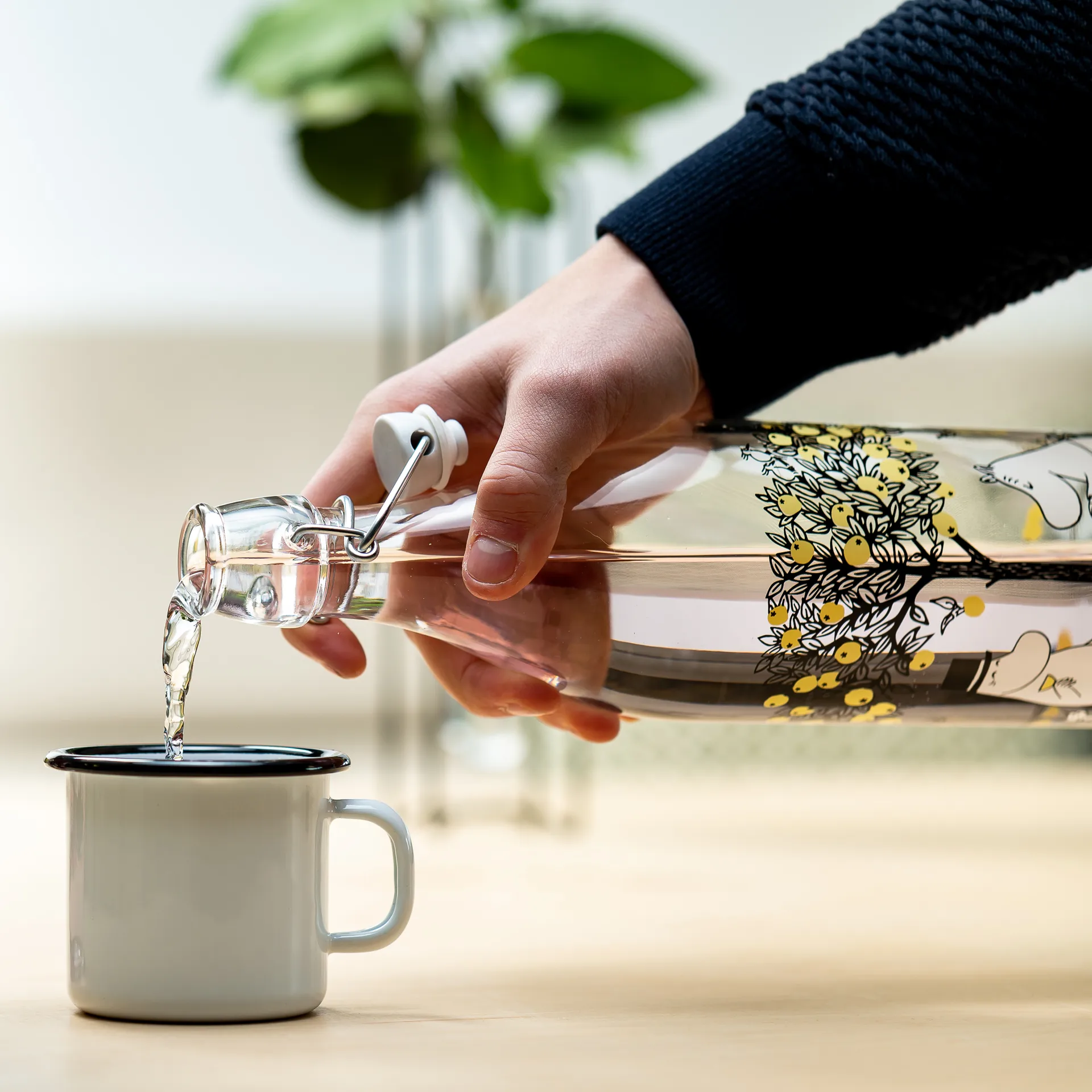 Bottiglia in vetro Moomin 1 L, Apples Muurla