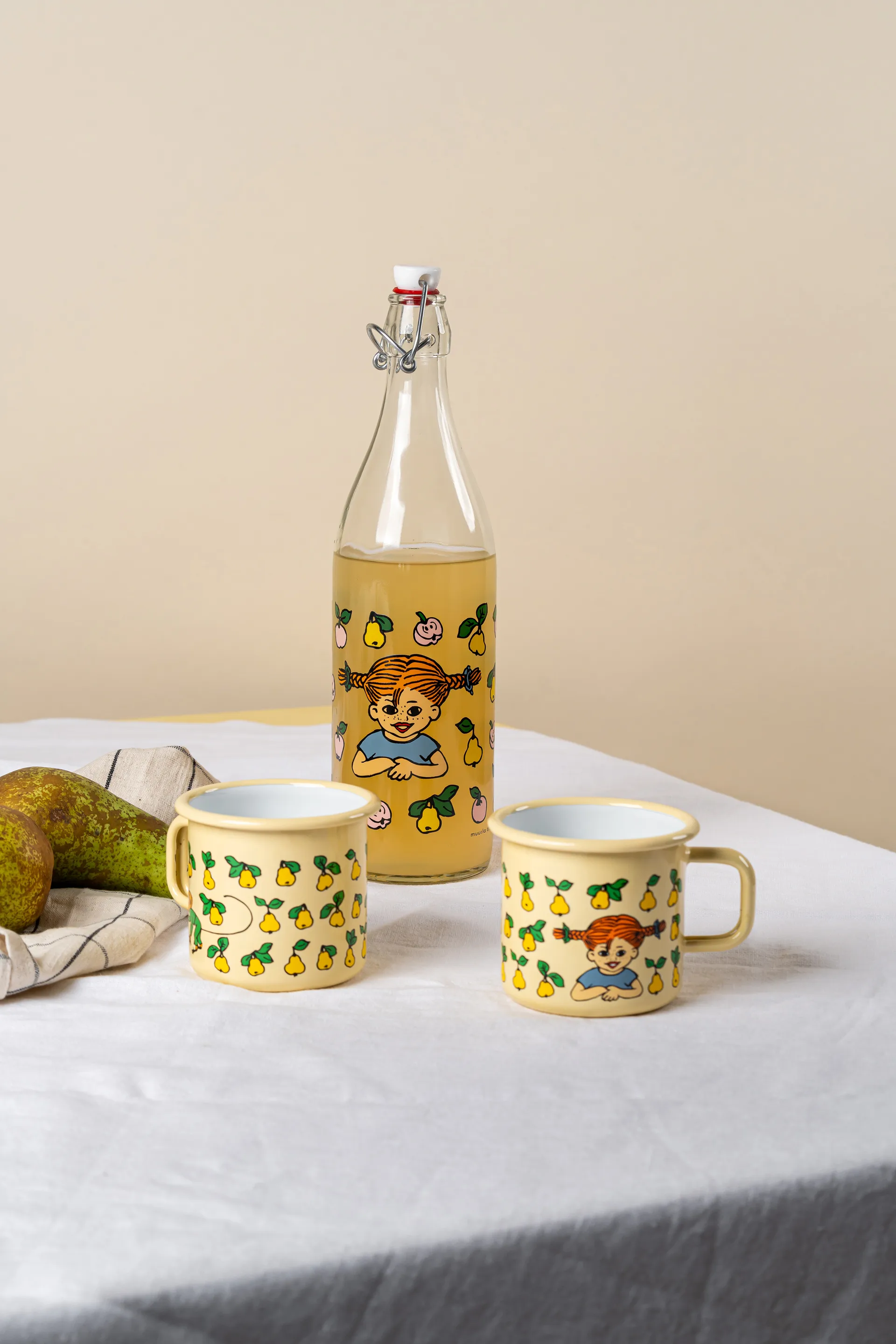 Bottiglia vetro Pippi 1 L, Frutti Muurla