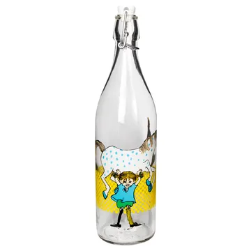 Bottiglia vetro Pippi 1 L - Multicolore - Muurla