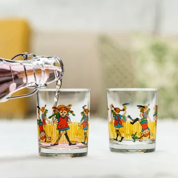 Bottiglia vetro Pippi 1 L - Multicolore - Muurla