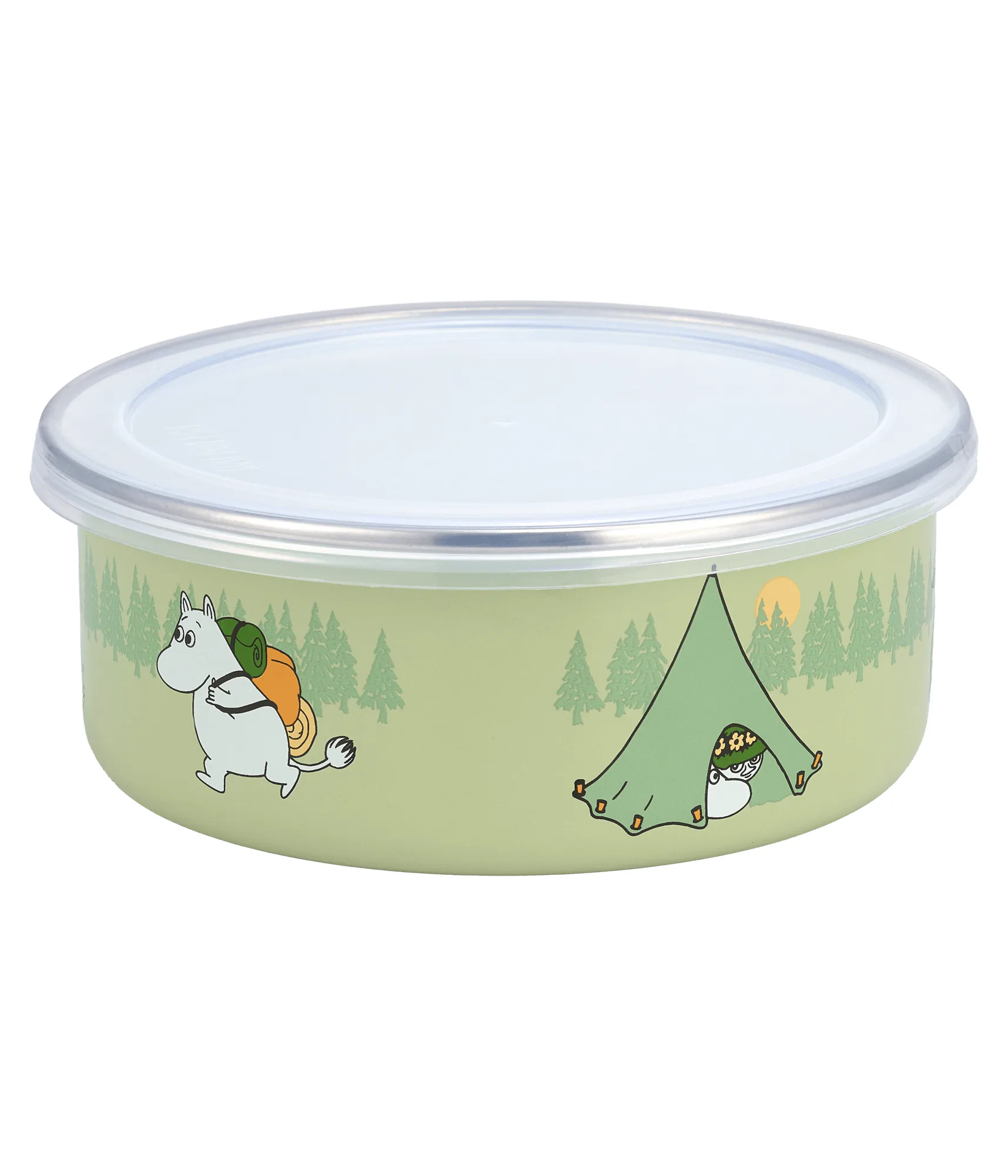 Campers barattolo smaltato Mumin con coperchio, 0,8 L Muurla