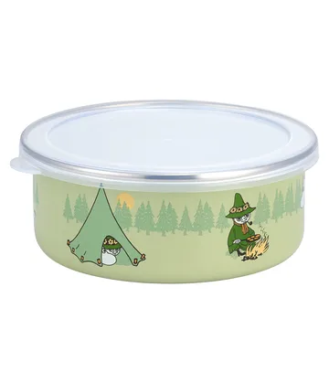 Campers barattolo smaltato Mumin con coperchio - 0,8 L - Muurla