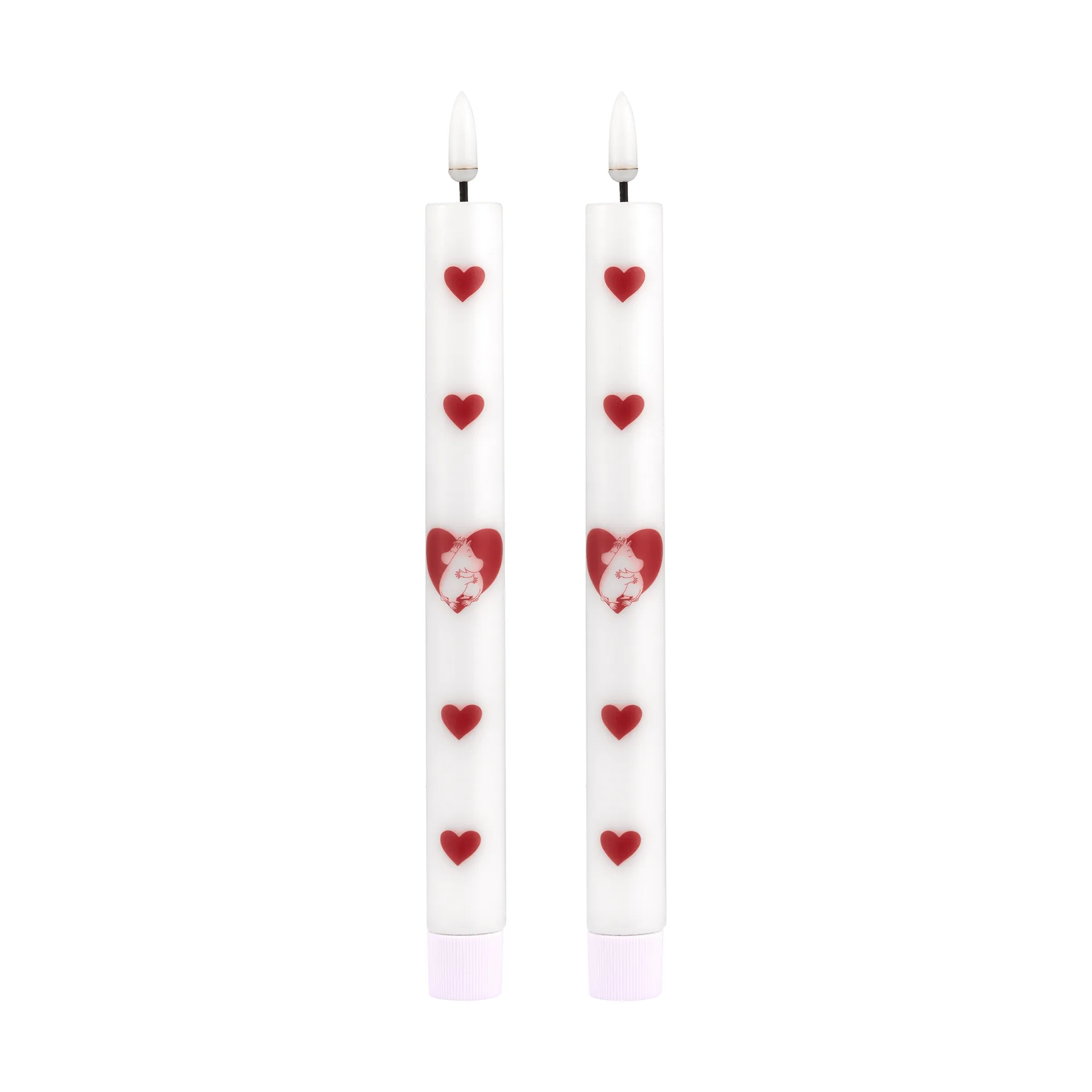 Candela LED Mumin 25 cm, Heart, 2-pack Muurla