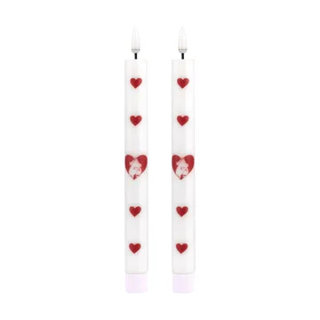 Candela LED Mumin 25 cm - Heart, 2-pack - Muurla