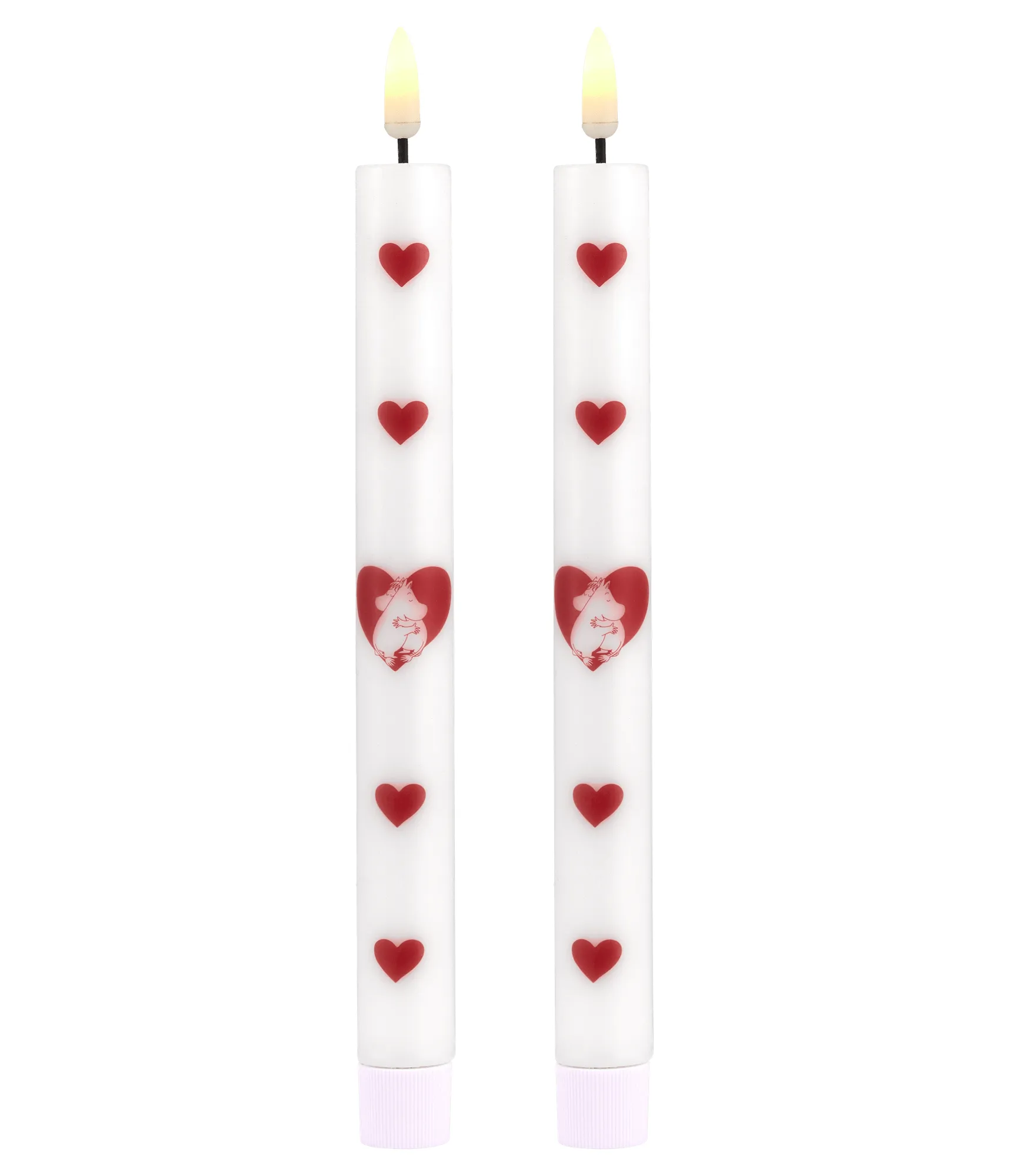 Candela LED Mumin 25 cm, Heart, 2-pack Muurla